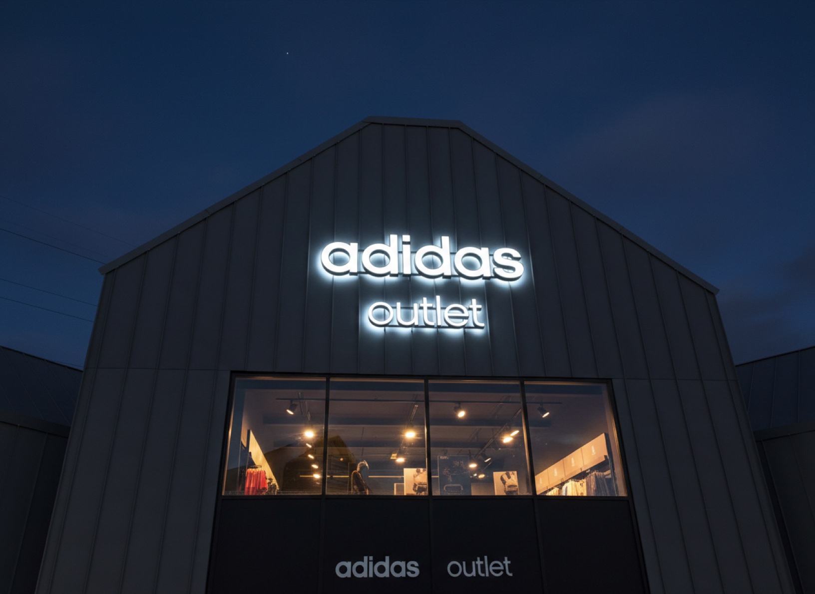 Enseigne lumineuse Adidas Outlet