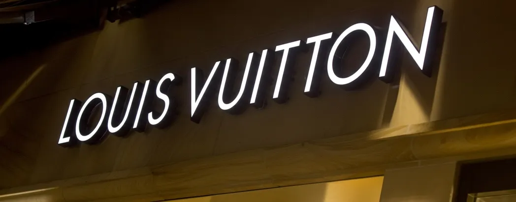 Enseigne lumineuse Louis Vuitton