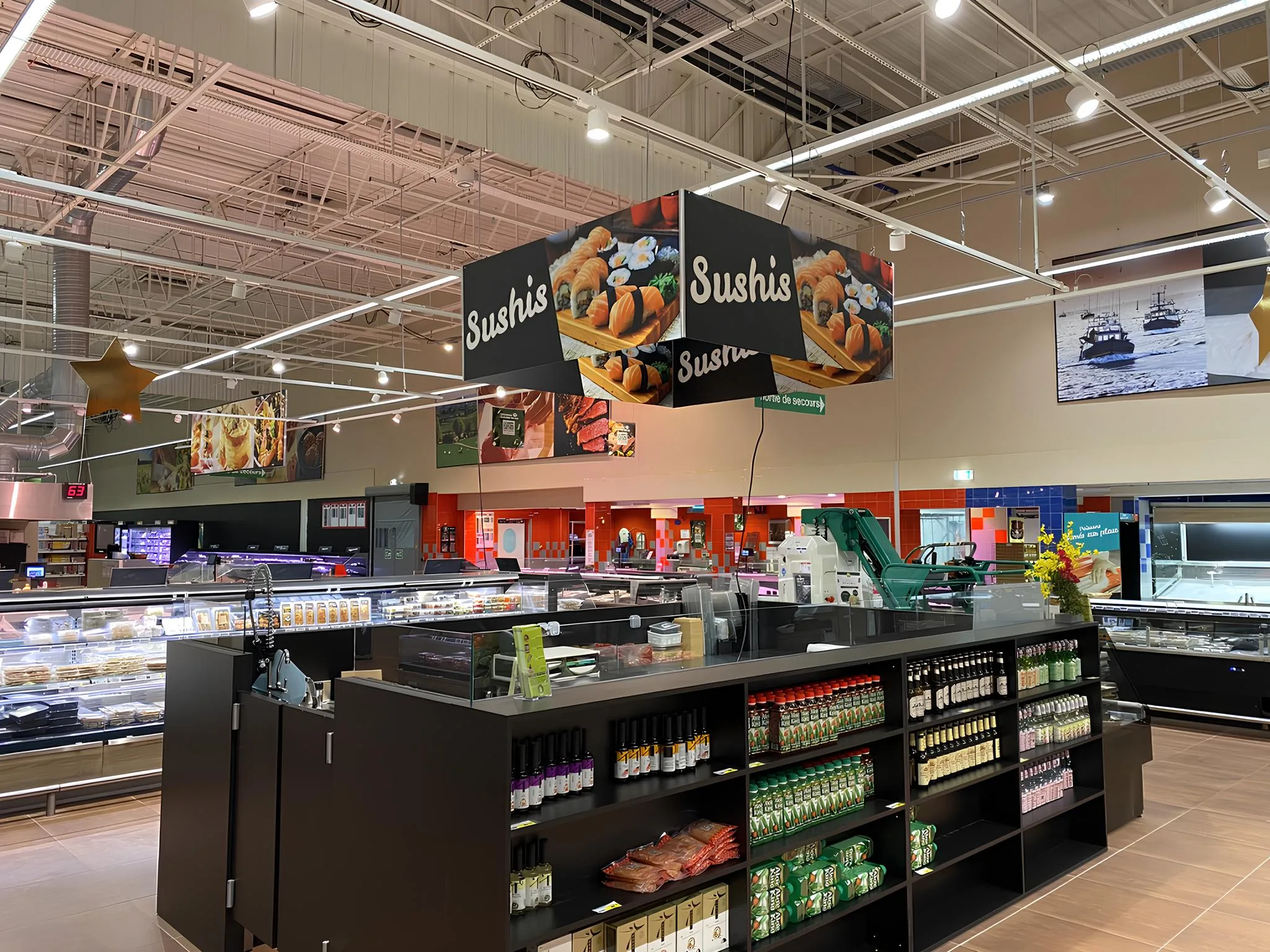 Signalétique intérieure restaurant sushis thématique - Kappeler signalétique sur mesure