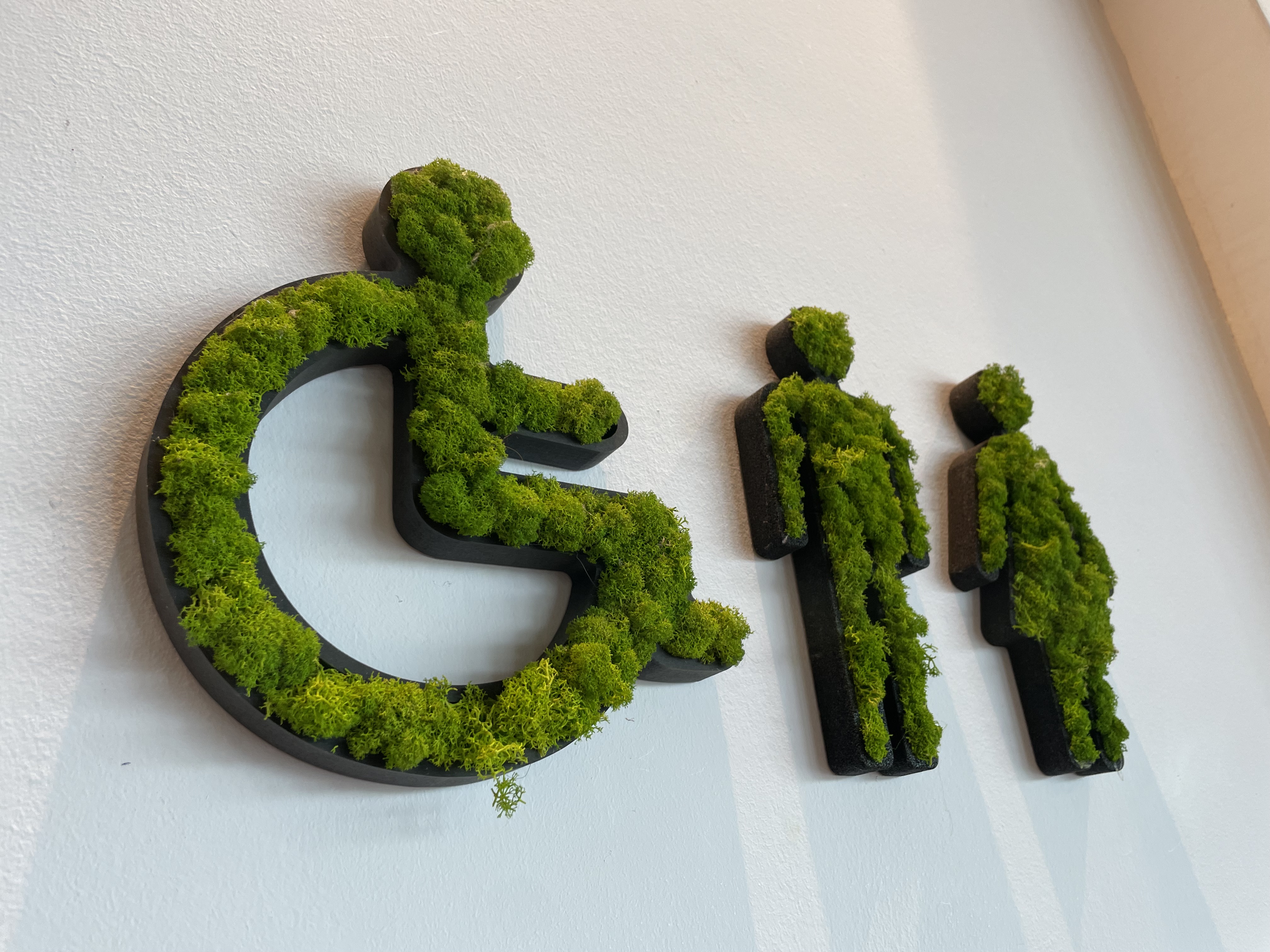 Pictogramme signalétique toilettes WC design contemporain vert - Kappeler